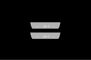 Illuminated LED Door Sill Tread Plates Audi A4 B8 2007-2016 With S4 Logo Audi Led Door Sills decoinfabric