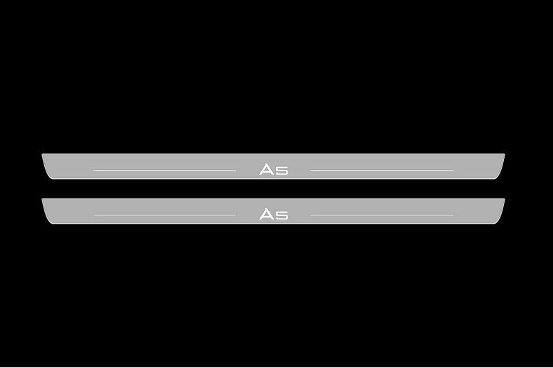 Illuminated LED Door Sill Tread Plates Audi A5 II 2016+ With A5 Logo Audi Led Door Sills decoinfabric