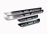 LED door sill plates for BMW 3 E90 2008+ stainless steel with BMW LINE logo
