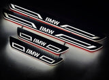 BMW 5 E60 2003+ stainless steel LED door sill plates with BMW LINE logo