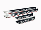 BMW X3 G01 2017+ stainless steel illuminated entry guards with BMW LINE logo