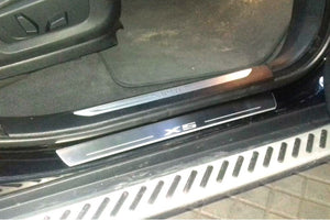 Illuminated LED Door Sill Tread Plates BMW X5 F15 2013-2018 With X5 Logo BMW Led Door Sills opdesign