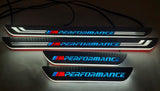 stainless steel door sill plates for BMW X6 E71 2008+ with M Performance logo