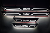 LED door sill plates BMW X6 F16 2015+ stainless steel with BMW LINE logo