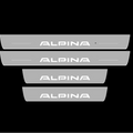 Illuminated LED Door Sill Tread Plates BMW 5 E60 2003-2010 With Alpina Logo BMW Led Door Sills decoinfabric