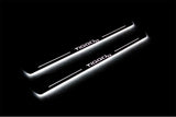Chery Tiggo 8 2018+ illuminated entry guards in stainless steel with Tiggo 8 logo