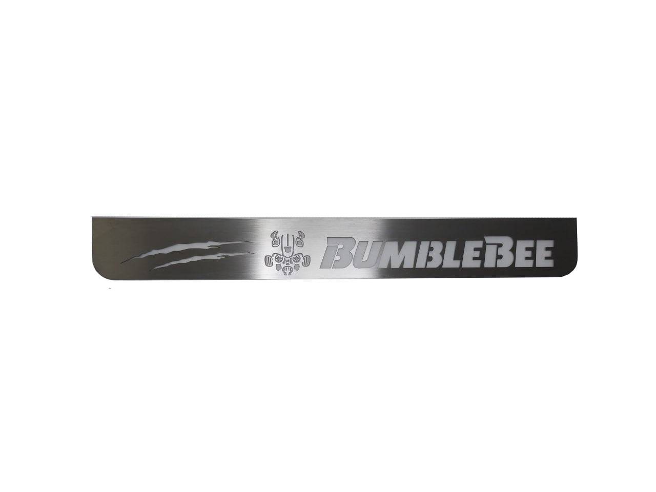 Chevrolet Camaro VI 2016+ door sill plates in stainless steel with BumbleBee logo