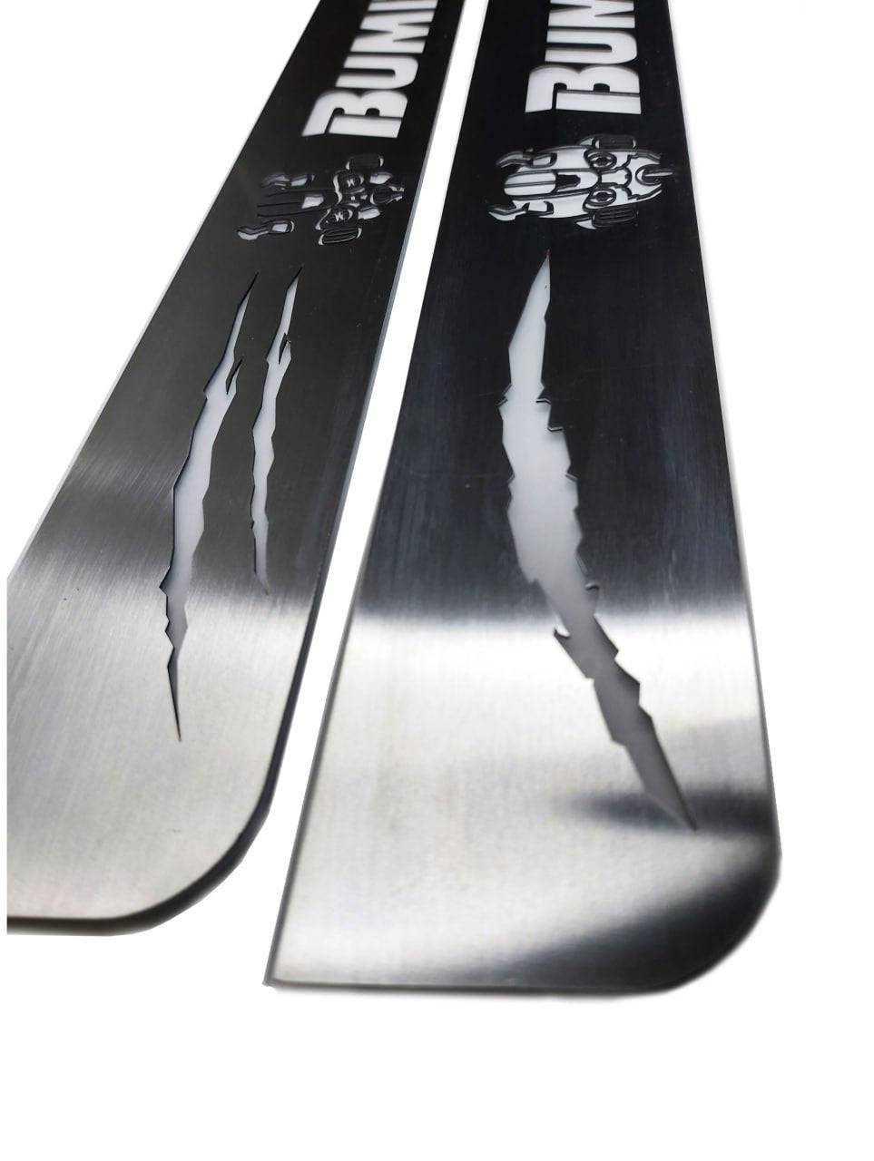 Chevrolet Camaro VI 2016+ stainless steel LED door sill plates with BumbleBee logo
