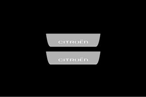 Illuminated LED Door Sill Tread Plates Citroen C4 II 2010-2020 With Citroen Logo Citroen Led Door Sills opdesign