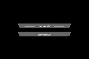 Illuminated LED Door Sill Tread Plates Citroen C5 II 2008-2021 With Citroen Logo Citroen Led Door Sills opdesign