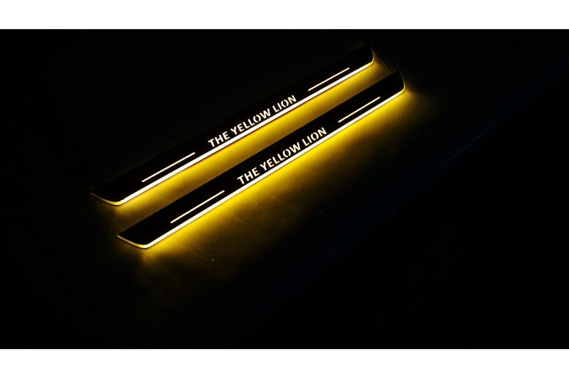 Universal All Years LED door sill plates stainless steel with Custom logo