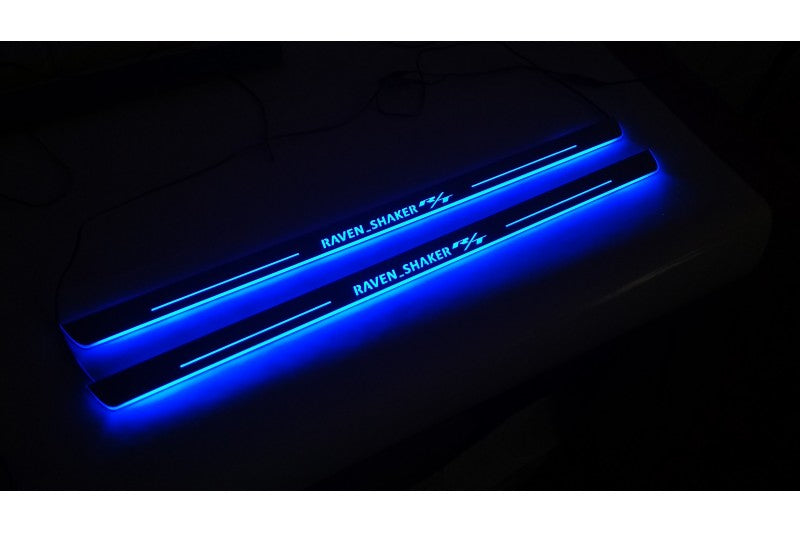 Universal All Years stainless steel LED door sill plates with Custom logo