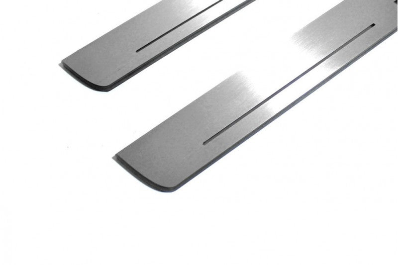 LED door sill plates Daewoo Lanos 1997+ stainless steel with Lanos logo