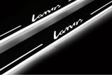 Daewoo Lanos 1997+ LED door sill plates stainless steel with Lanos logo