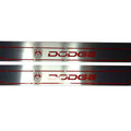 Illuminated LED Door Sill Tread Plates Dodge Charger 2023+ With DODGE Logo Dodge Led Door Sills opdesign