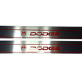 Illuminated LED Door Sill Tread Plates Dodge Charger 2011-2023 With DODGE Logo Dodge Led Door Sills opdesign