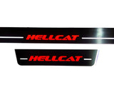 LED door sill plates stainless steel Dodge Charger LD 2011+ with HELLCAT logo