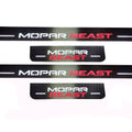 Illuminated LED Door Sill Tread Plates Dodge Charger 2023+ With MOPAR BEAST Logo Dodge Led Door Sills opdesign