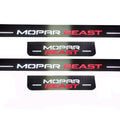 Illuminated LED Door Sill Tread Plates Dodge Charger 2011-2023 With MOPAR BEAST Logo Dodge Led Door Sills opdesign