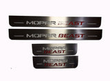 LED door sill plates Dodge Charger LD 2011+ stainless steel with MOPAR BEAST logo