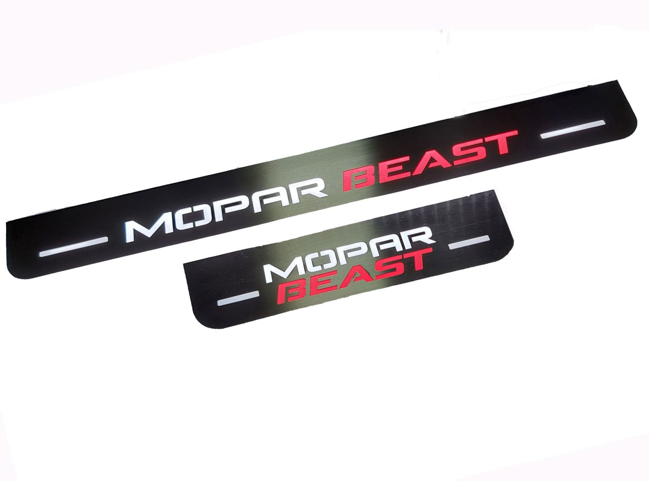 stainless steel door sill plates for Dodge Charger LD 2011+ with MOPAR BEAST logo