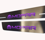 LED door sill plates Chrysler 300C II LD 2011+ in stainless steel with MOPAR logo