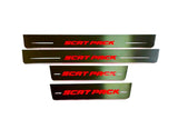 Dodge Charger LD 2011+ door sill plates in stainless steel with SCAT PACK logo