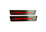 LED door sill plates for Dodge Charger LD 2011+ stainless steel with SCAT PACK logo