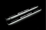 Dodge Charger LD 2011+ stainless steel LED door sill plates with SCAT PACK logo