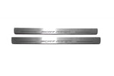 Dodge Charger LD 2011+ stainless steel LED door sill plates with SCAT PACK logo