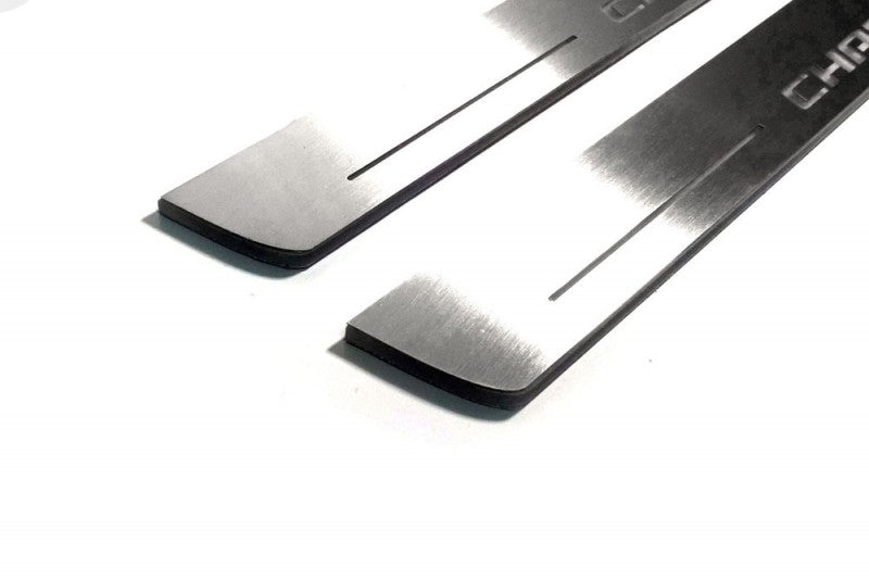 Dodge Charger LD 2011+ stainless steel LED door sill plates with Charger logo