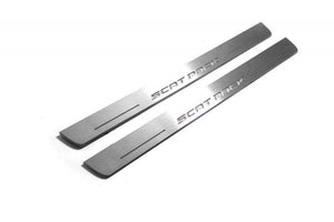 Dodge Charger LD 2011+ stainless steel LED door sill plates with SCAT PACK logo
