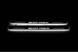 Dodge Charger LD 2011+ stainless steel LED door sill plates with SCAT PACK logo