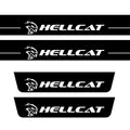 Dodge Durango III 2011+ stainless steel LED door sill plates with HELLCAT logo