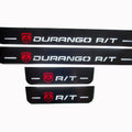 Illuminated LED Door Sill Tread Plates Dodge Durango III 2011+ With DURANGO R/T Logo Dodge Led Door Sills opdesign