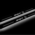 Dodge Durango III 2011+ stainless steel LED door sill plates with SRT Hellcat logo