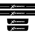 Illuminated LED Door Sill Tread Plates Dodge Durango III 2011+ With Xiceman Logo Dodge Led Door Sills opdesign