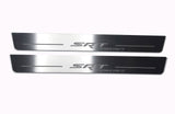 Dodge Durango III 2011+ entry guards in stainless steel with SRT POWERED logo