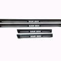 RAM 1500 IV 2009+ stainless steel illuminated door sill protectors with Illuminated RAM 1500 logo