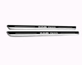RAM 1500 V 2019+ illuminated door sill protectors in stainless steel with Illuminated RAM 1500 logo