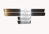 Ford Focus III 2011+ illuminated entry guards in stainless steel with Focus S logo