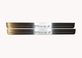 LED door sill plates for Ford Focus III 2011+ stainless steel with Focus S logo