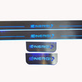 Illuminated LED Door Sill Tread Plates Ford Fusion II 2012-2020 With Energi Logo (Type 1) Ford Led Door Sills opdesign