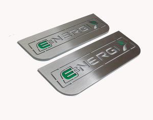 Ford Fusion II CD4 2012+ illuminated entry guards in stainless steel with Energi logo
