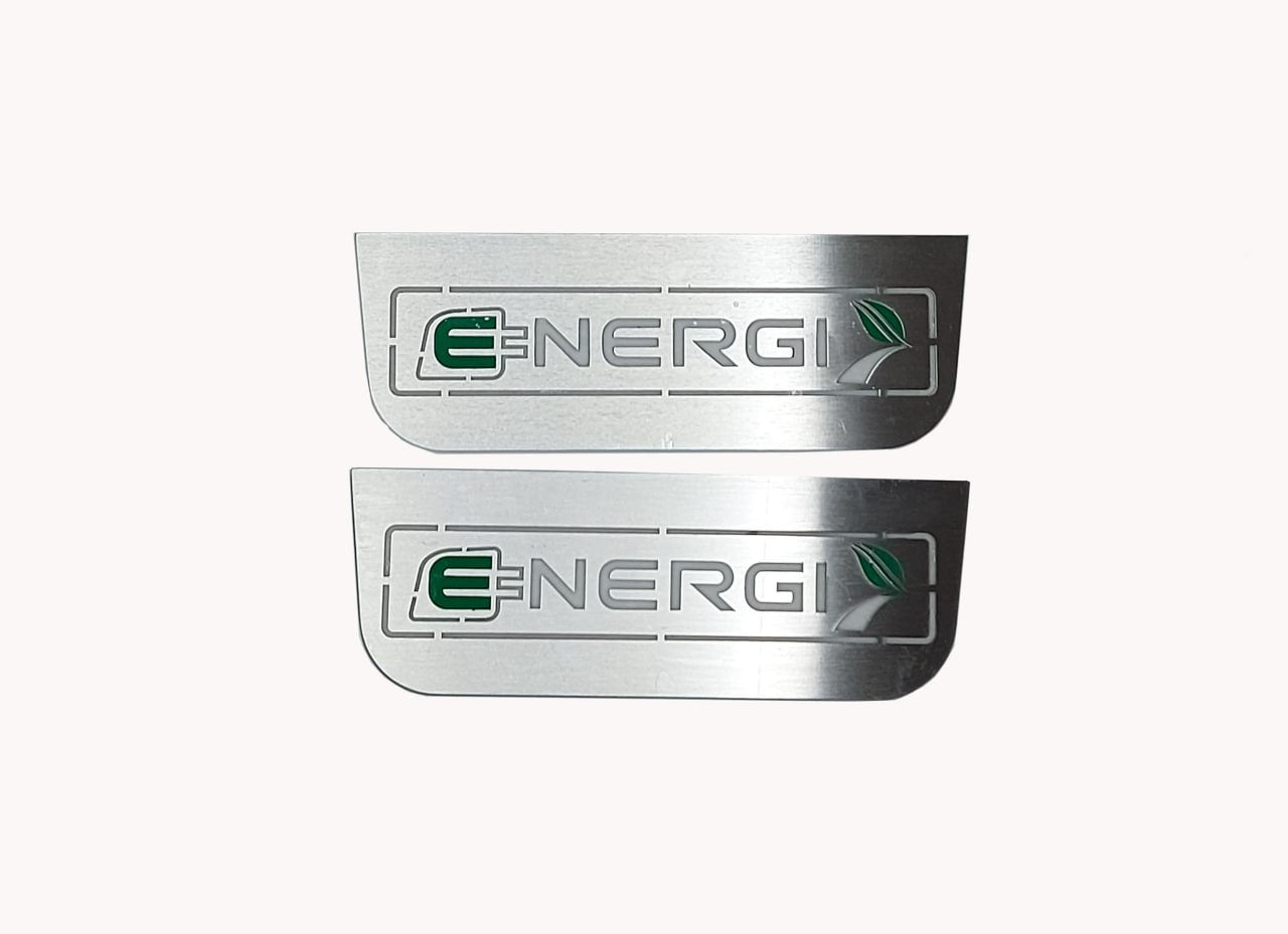 Ford Fusion II CD4 2012+ door sill plates in stainless steel with Energi logo