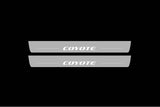 Ford Mustang V S197 2005+ stainless steel illuminated entry guards with Coyote logo