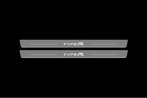 Illuminated LED Door Sill Tread Plates Honda Civic 3D 2006-2012 With TypeR Logo Honda Led Door Sills opdesign