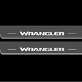Illuminated LED Door Sill Tread Plates Jeep Wrangler JL 2018+ With Wrangler Logo Jeep Led Door Sills opdesign