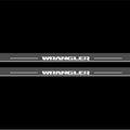 Illuminated LED Door Sill Tread Plates Jeep Wrangler JK 2006-2018 With Wrangler Logo Jeep Led Door Sills opdesign