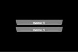 stainless steel LED door sill plates with Mazda 5 I 2005+ with Mazda 5 logo